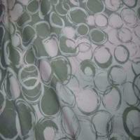 Coton fin beige imprime ton kaki