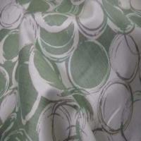 Coton fin beige imprime ton kaki2