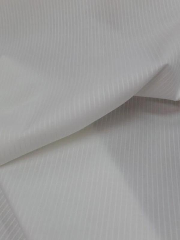 vente de tissu coton blanc façonné rayures brodés