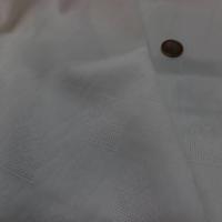 vente de tissu  Coton fin blanc casse brodé