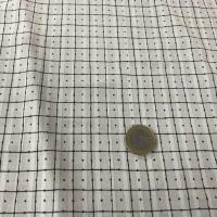 Coton fin blanc faconne rayures imprime carreaux noir2