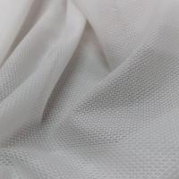 tissu coton fin blanc façonné légèrement transparent