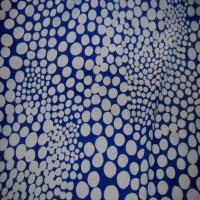 Coton fin imprime ton bleu et blanc 1