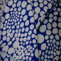Coton fin imprime ton bleu et blanc1