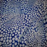 Coton fin imprime ton bleu et blanc2