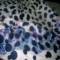 Coton fin imprime ton bleu et blanc5