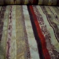 Coton fin imprime tribu africaine a rayures en 2 80m de large
