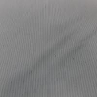 tissu Coton fin lycra gris clair a rayures blanches