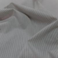 tissu Coton fin lycra gris clair a rayures blanches