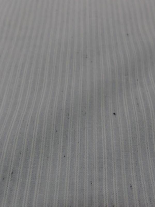 Coton fin lycra gris clair a rayures blanches