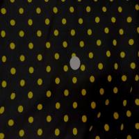 Coton fin noir imprime pois jaune2
