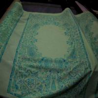 Coton fin vert imprime en 1 45m de large