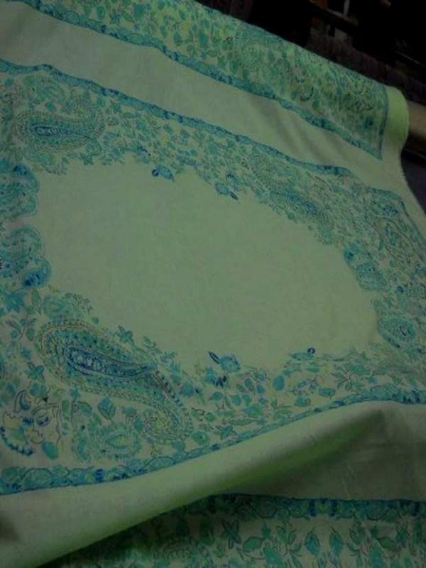 Coton fin vert imprime en 1 45m de large