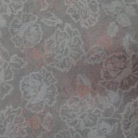 coton froissé permanent beige brodé fleurs saumon