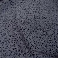 Coton gris liberty imprime petite fleurs noire