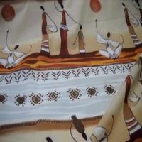 Coton imprime africain ton beige en 1 70m de large6