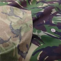 vente tissu Coton imprimé camouflage ton kaki marron beige en ligne