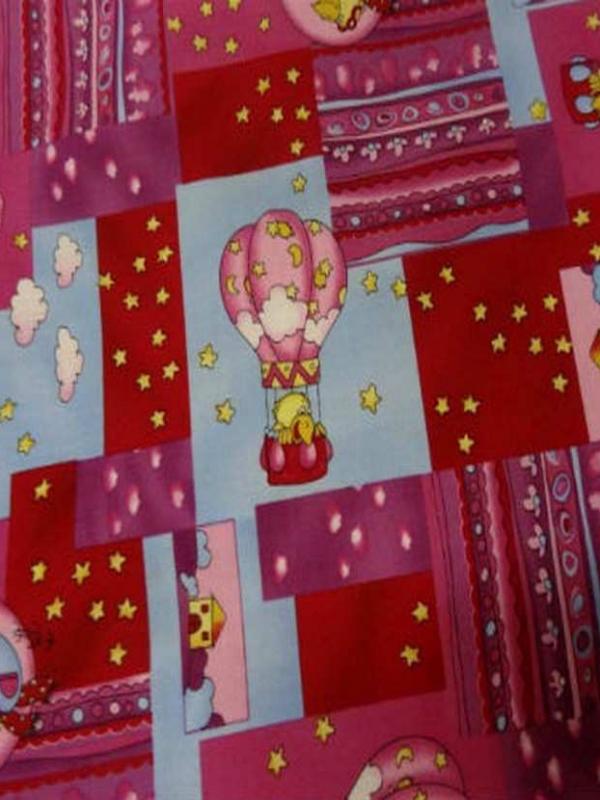 Coton imprime enfant rose rouge imprime canard volant en 1 40m