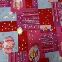 Coton imprime enfant rose rouge imprime canard volant en 1 40m6