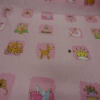 Coton imprime enfant ton rose0