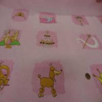 Coton imprime enfant ton rose07