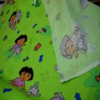 Coton imprime enfant vert dora l exploratrice0