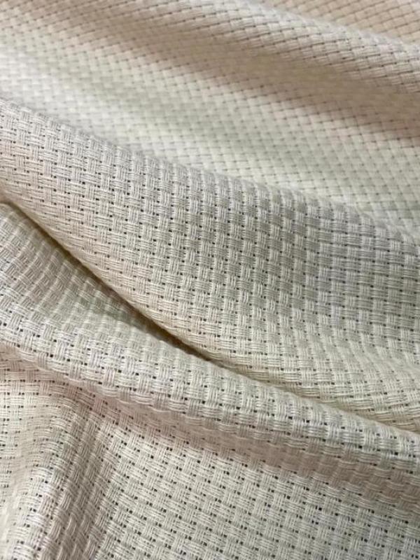 Coton lin a tissage quadrille ecrue 4