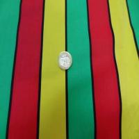 Coton melange a bandes vert jaune rouge1