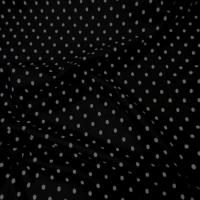 Coton noir imprime pois blanc en 1 50m de large0