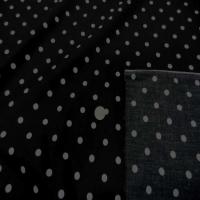 Coton noir imprime pois blanc en 1 50m de large8