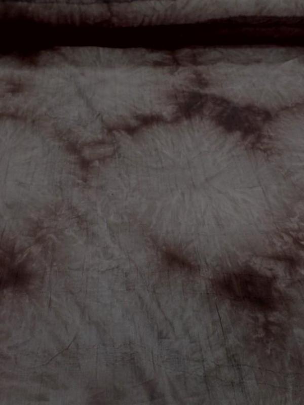 coton plissé permanent imprimé tie-and dye ton marron