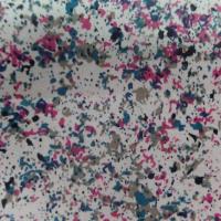 Coton popeline blanc cassé imprimé liberty ton noir,taupe,vert et rose