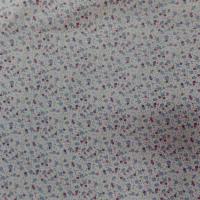 Coton popeline blanche imprime liberty fleurs ton bleu rose bordeaux0