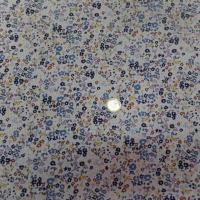 Coton popeline blanche imprime liberty fleurs