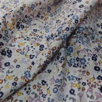 Coton popeline blanche imprime liberty fleurs