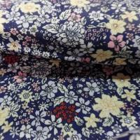 Coton popeline bleu nuit imprime liberty motifs petite fleurs6