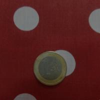 vente de coton popeline rouge bordeaux a pois blanc