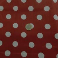 coton popeline rouge bordeaux a pois blanc pour Mini