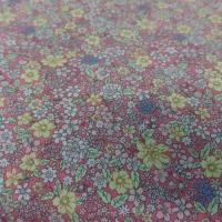 Coton popeline saumon imprime liberty motifs petite fleurs2
