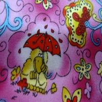 Coton rose imprime canard en 1 40m de large4