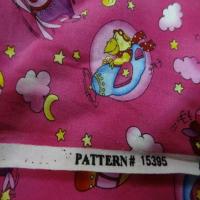 Coton rose imprime canard volant en 1 40m de large2