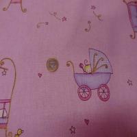 Coton rose imprime enfant pour les petits1