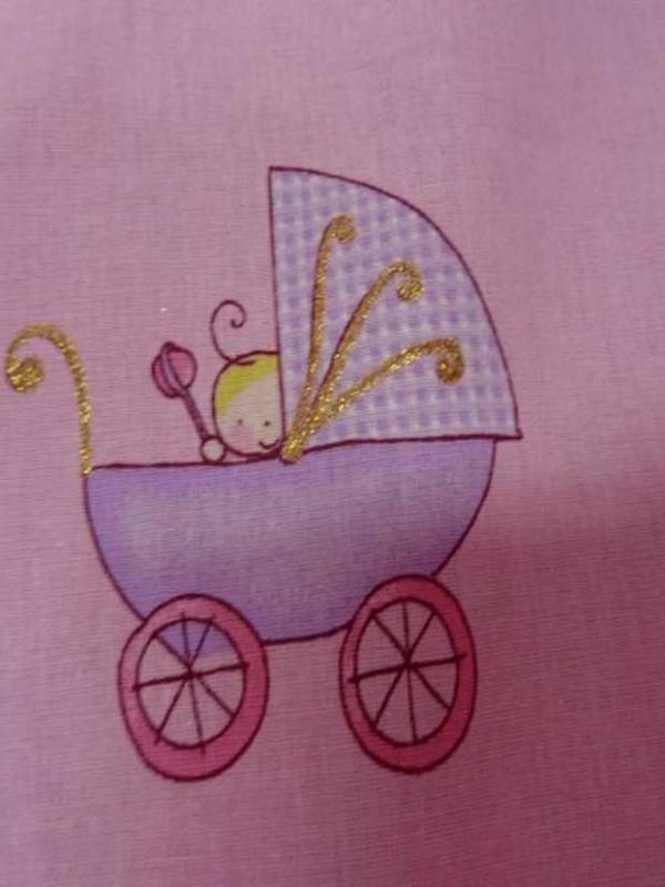 Coton rose imprime enfant pour les petits
