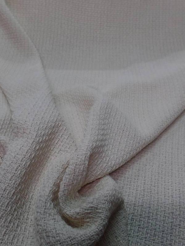 achat tissu Lin Coton tissage tricoté blanc cassé