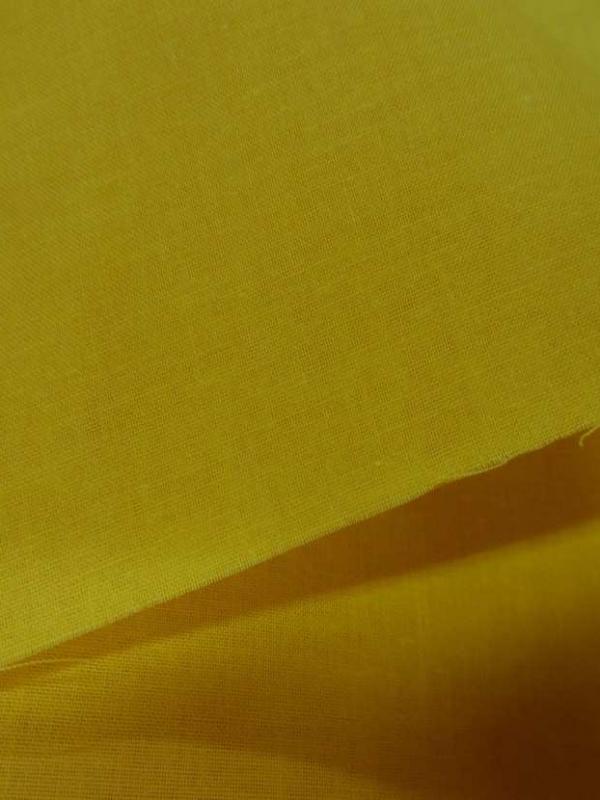 Coton uni jaune soleil