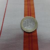 tissu coton viscose blanc cassé a rayures orange en ligne