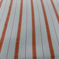 Coton viscose blanc cassé a rayures orange