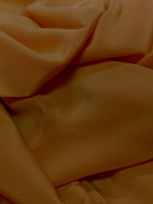 Coupon crepe de soie moutarde