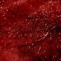 Coupon d organza rouge lame 1 60m