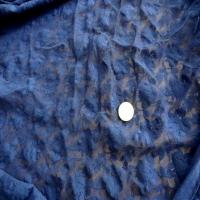 Coupon de 2 m de resille lycra dentelle bleu klein